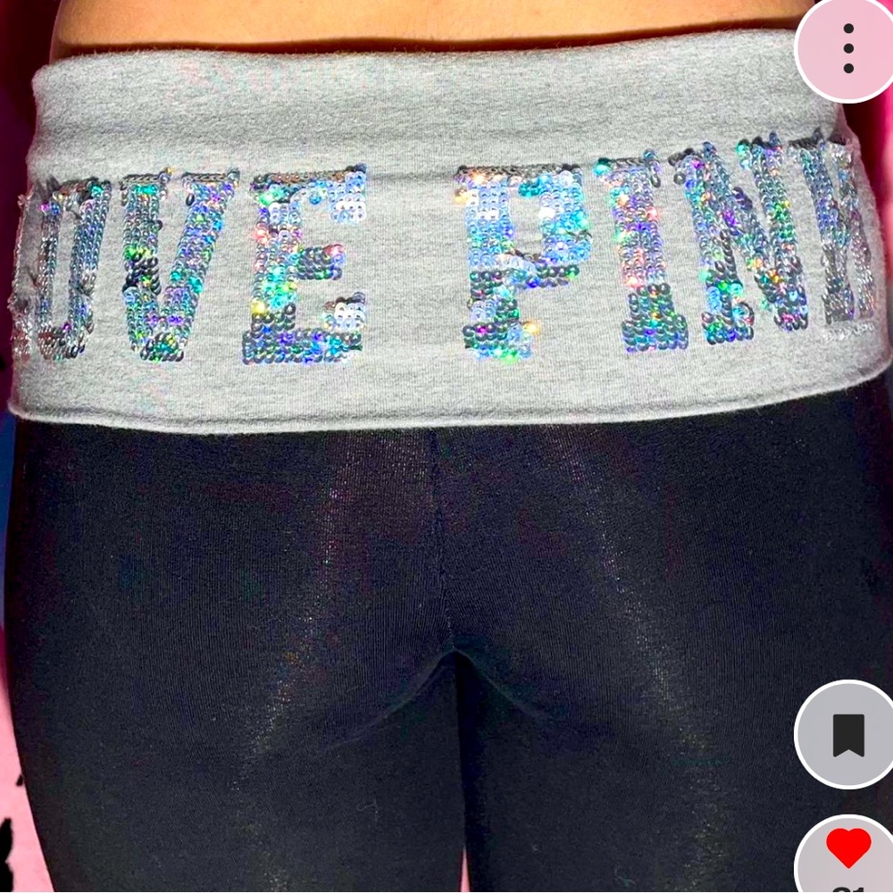 ⚠️SOLD⚠️Love Pink Victorias Secret Mcbling Capri Leggings